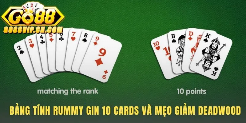 Giảm Deadwood trong Rummy Gin 10 Cards bằng chiến thuật sắc bén
